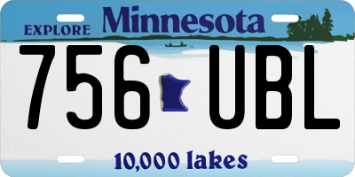 MN license plate 756UBL