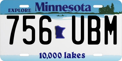 MN license plate 756UBM