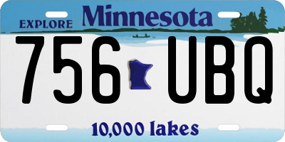 MN license plate 756UBQ