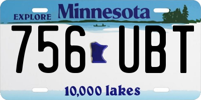 MN license plate 756UBT