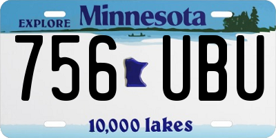 MN license plate 756UBU