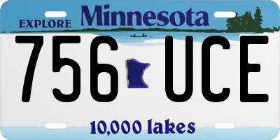 MN license plate 756UCE