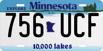 MN license plate 756UCF