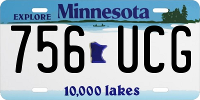 MN license plate 756UCG