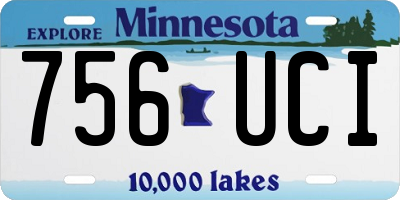 MN license plate 756UCI