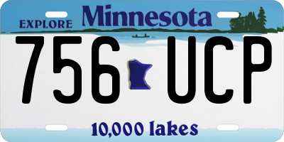 MN license plate 756UCP