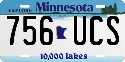 MN license plate 756UCS