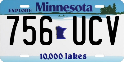 MN license plate 756UCV