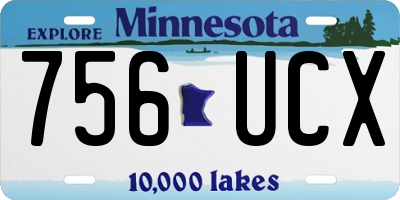 MN license plate 756UCX