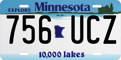 MN license plate 756UCZ