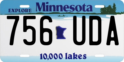 MN license plate 756UDA