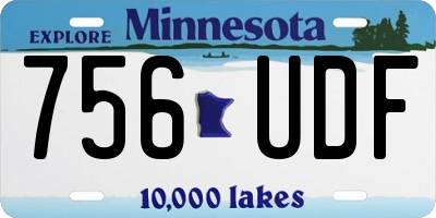 MN license plate 756UDF