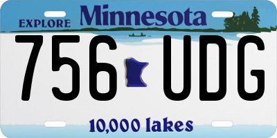 MN license plate 756UDG