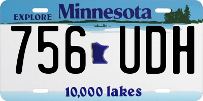 MN license plate 756UDH