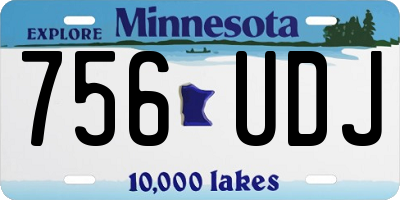 MN license plate 756UDJ