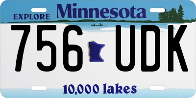 MN license plate 756UDK