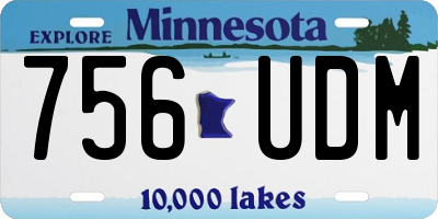 MN license plate 756UDM