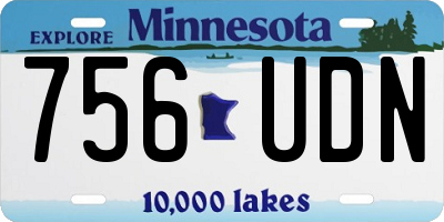 MN license plate 756UDN
