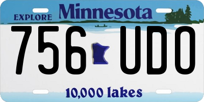 MN license plate 756UDO