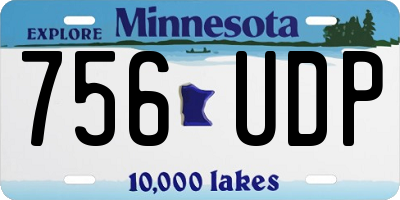 MN license plate 756UDP