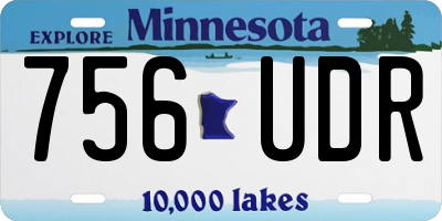 MN license plate 756UDR
