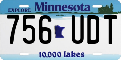 MN license plate 756UDT