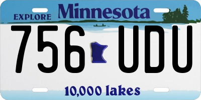 MN license plate 756UDU