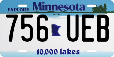 MN license plate 756UEB