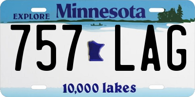 MN license plate 757LAG