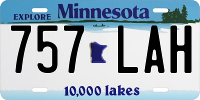 MN license plate 757LAH
