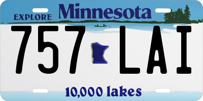 MN license plate 757LAI