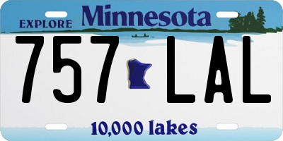 MN license plate 757LAL