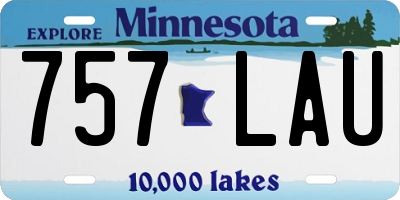 MN license plate 757LAU