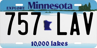 MN license plate 757LAV