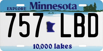 MN license plate 757LBD