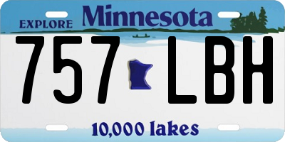 MN license plate 757LBH