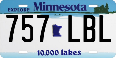 MN license plate 757LBL