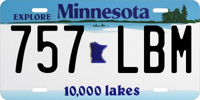 MN license plate 757LBM