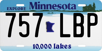 MN license plate 757LBP