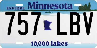 MN license plate 757LBV