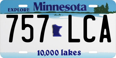 MN license plate 757LCA