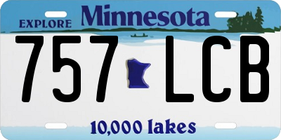 MN license plate 757LCB