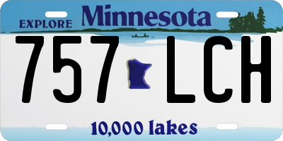 MN license plate 757LCH