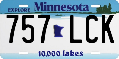 MN license plate 757LCK