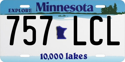 MN license plate 757LCL
