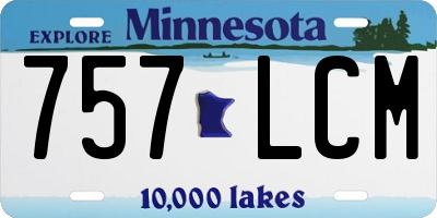 MN license plate 757LCM