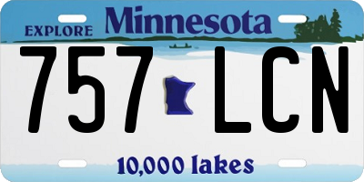 MN license plate 757LCN