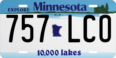 MN license plate 757LCO