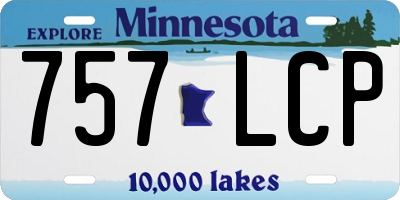 MN license plate 757LCP