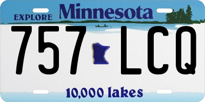 MN license plate 757LCQ